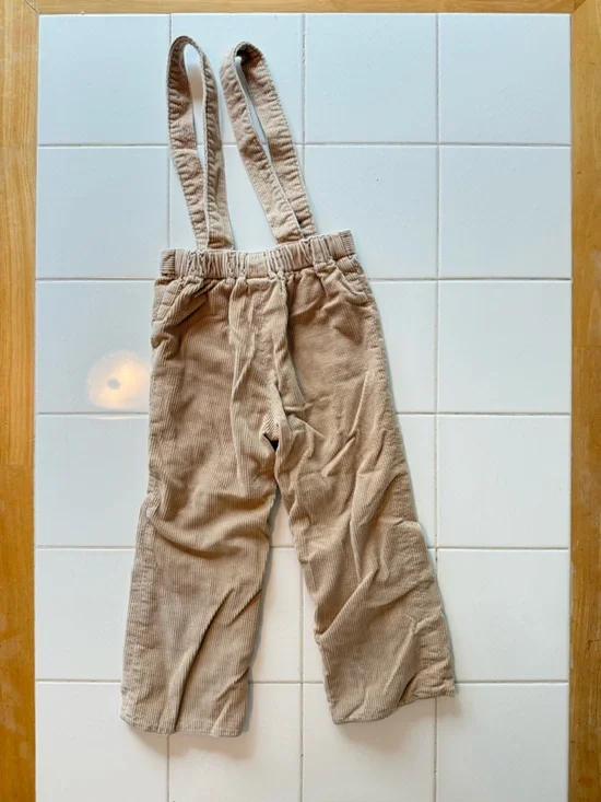 Toddler Boys 2T/3T Corduroy Lined Pants Lot OshKosh B'gosh Overall Joggers Tan - Picture 13 of 15